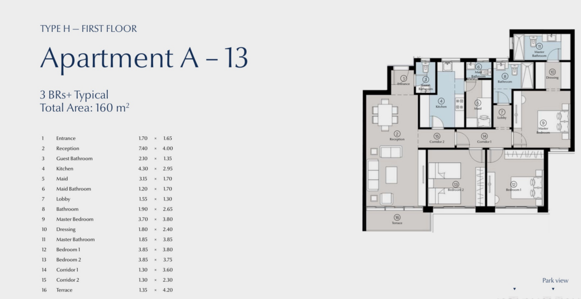 Floor plan for apartment at Bluetree