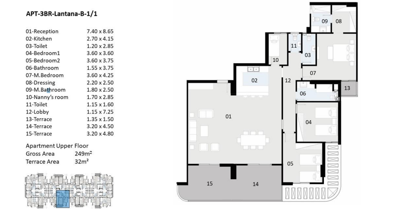 Floor plan for apartment at The Curve