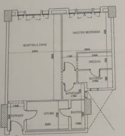 Floor plan for apartment at New Garden City