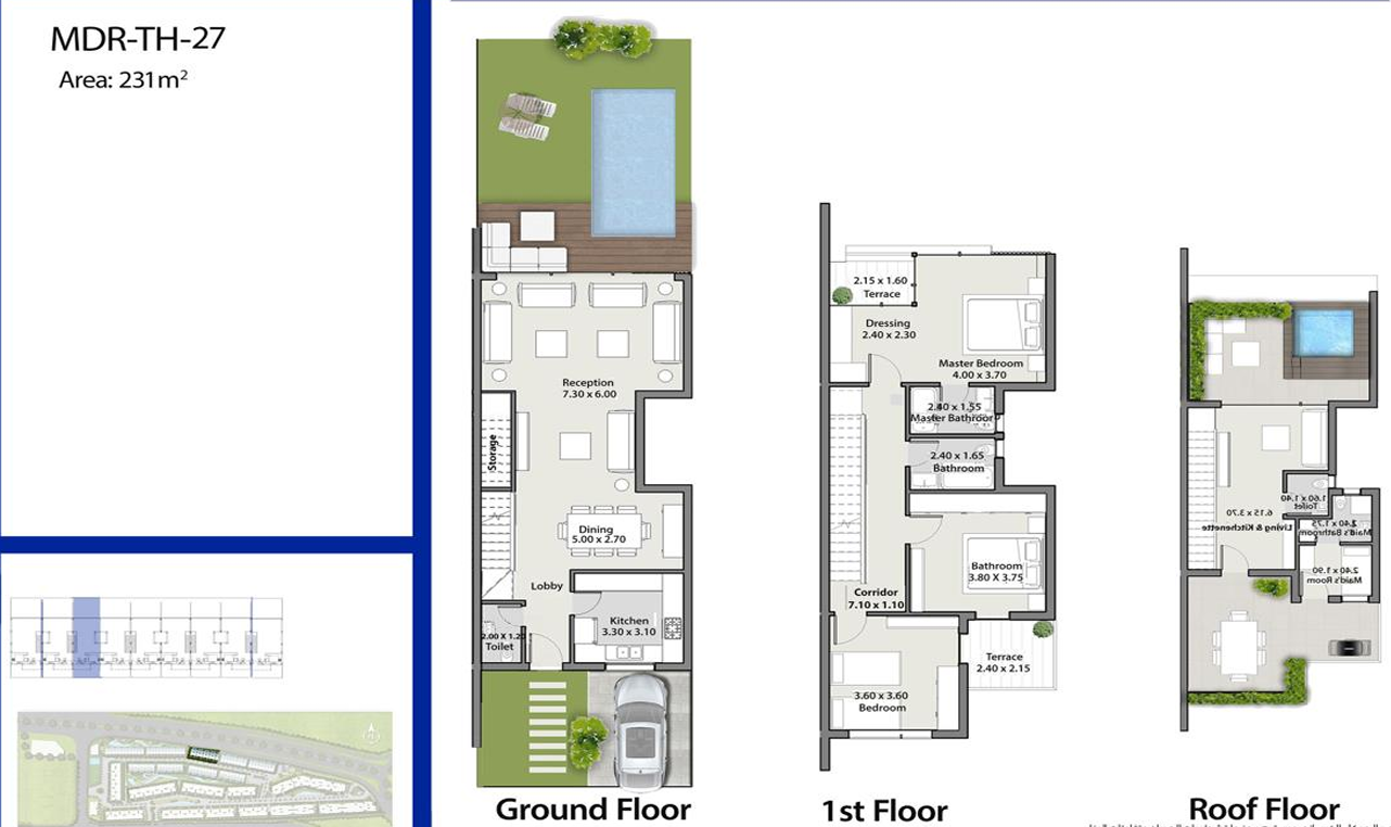 Floor plan for townhouse at The Median Residences