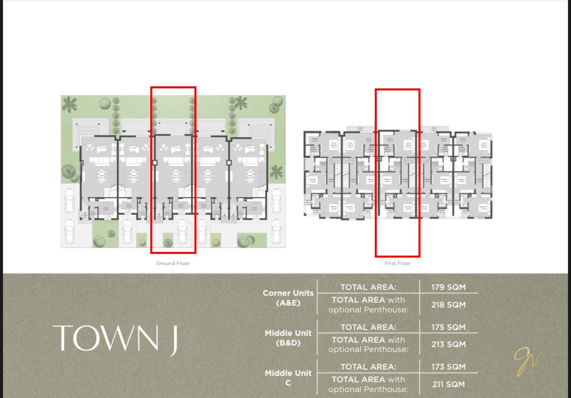Floor plan for townhouse at O West Orascom