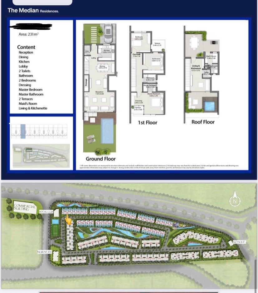 Floor plan for townhouse at The Median Residences