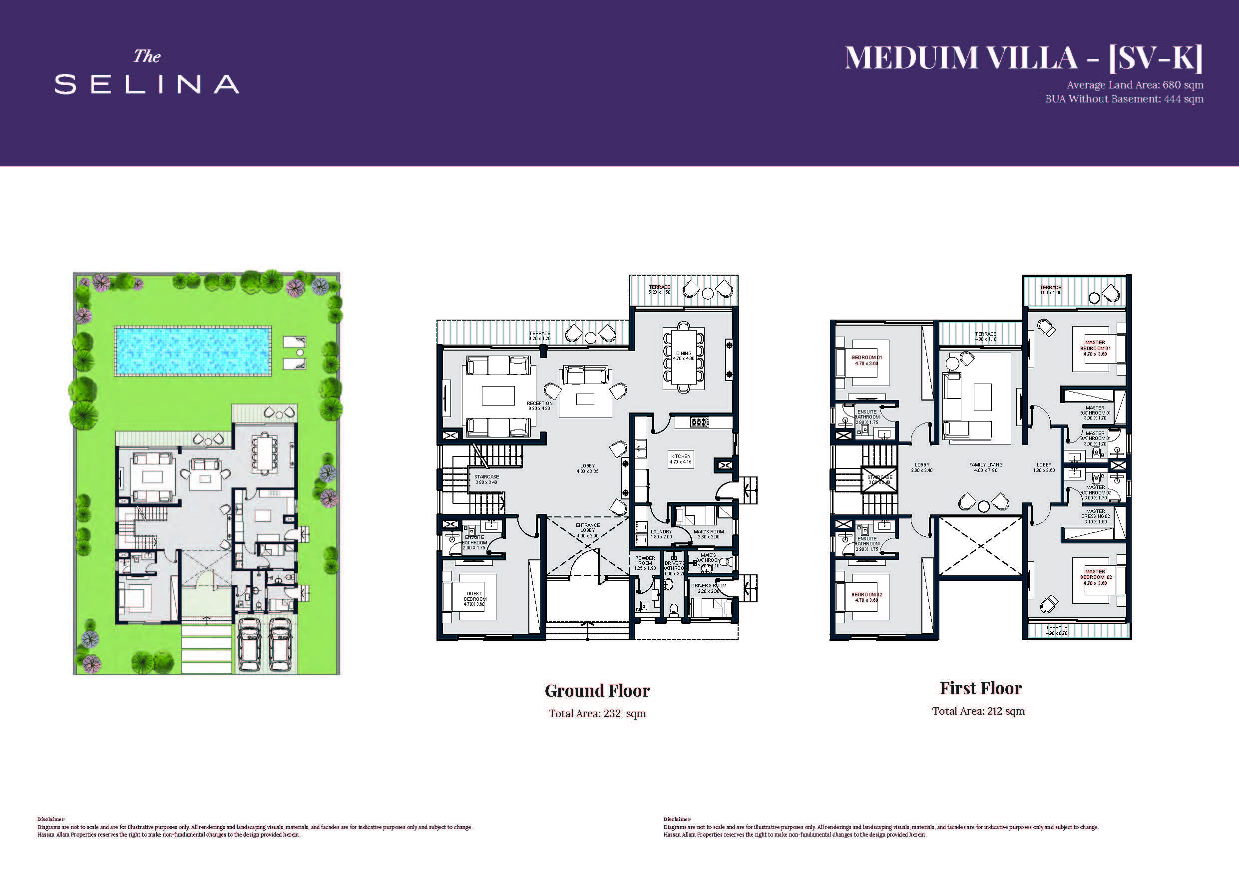 Floor plan for villa at Swanlake Residences