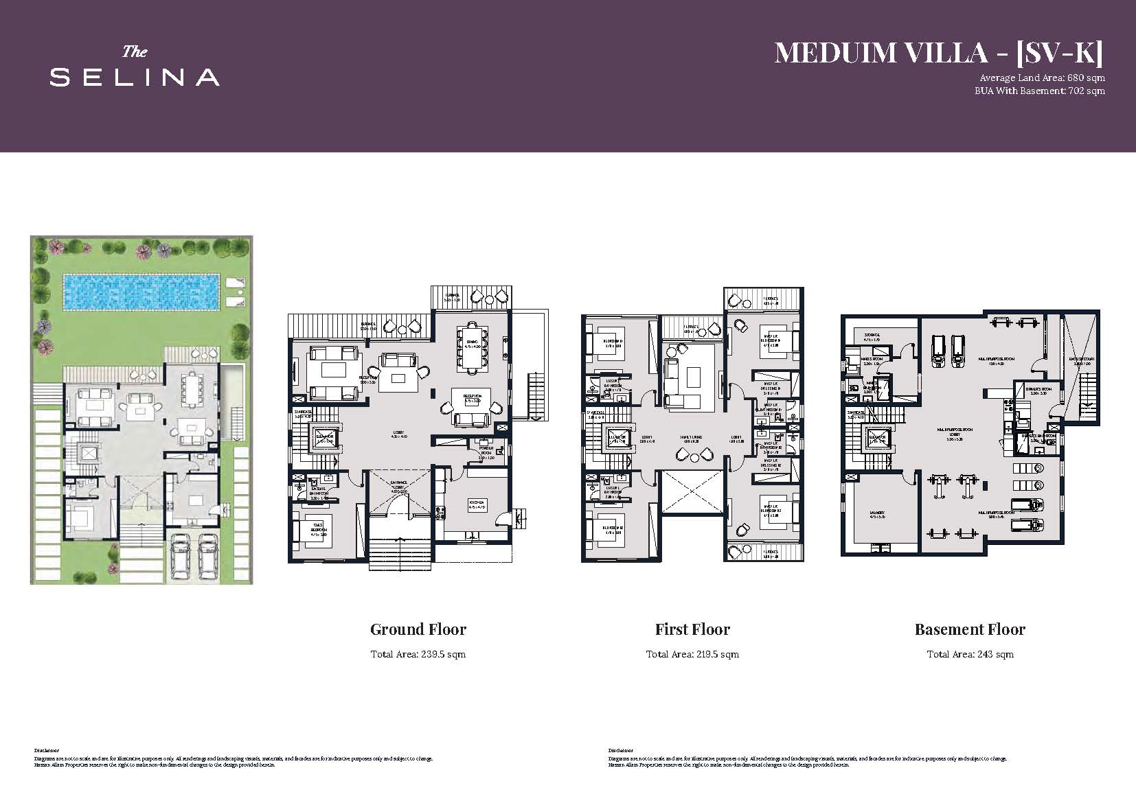 Floor plan for villa at Swanlake Residences