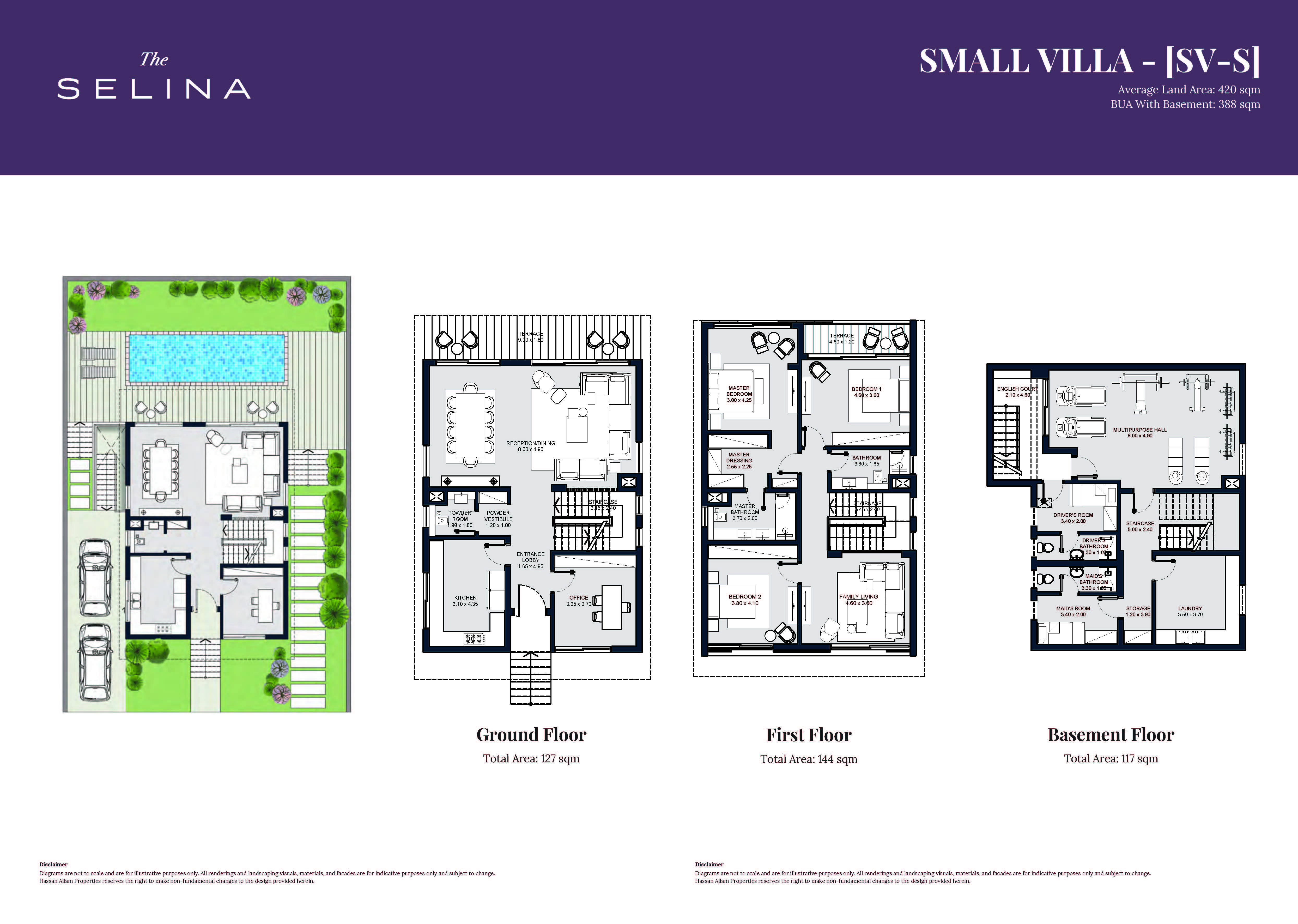 Floor plan for villa at Swanlake Residences