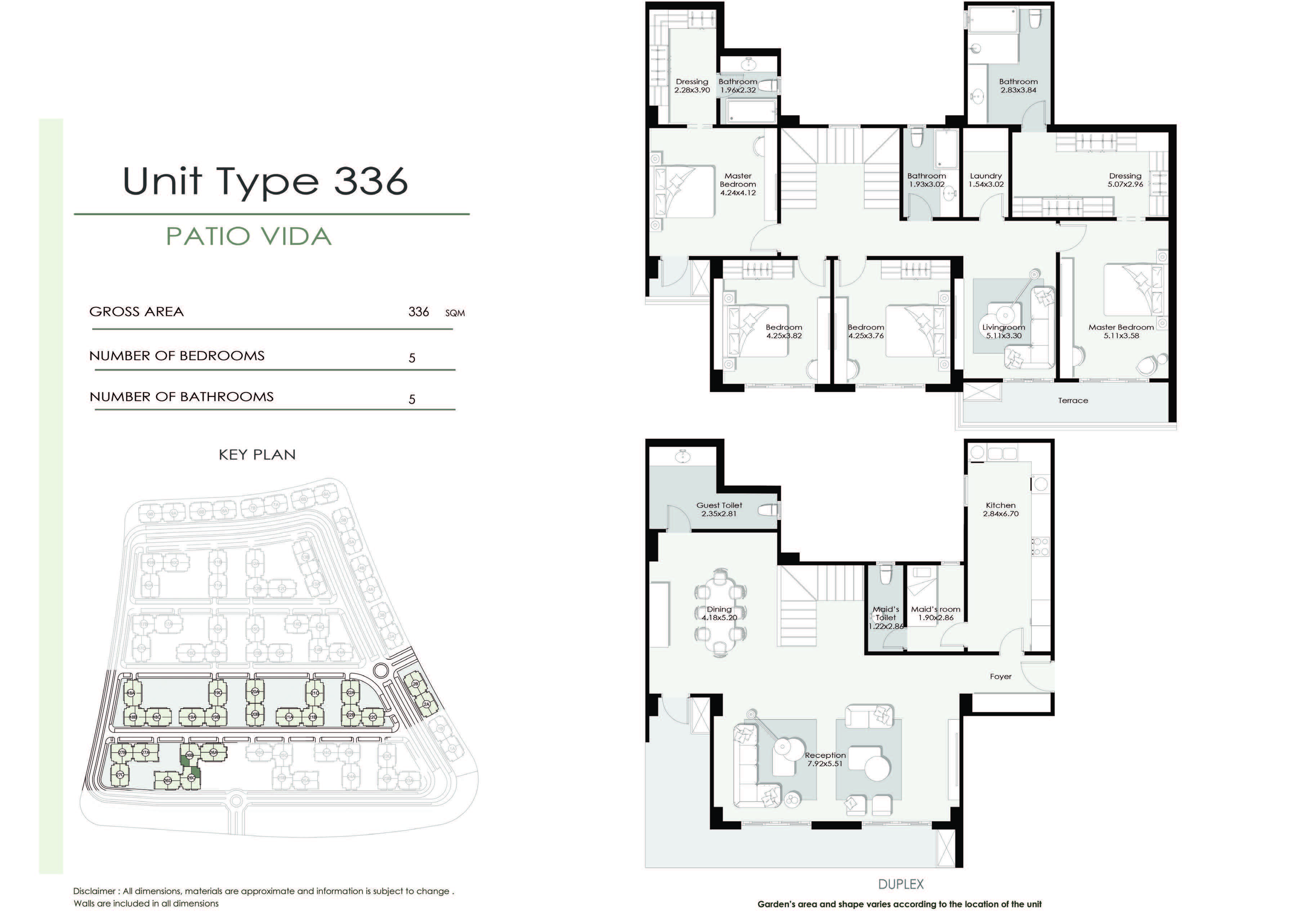 Floor plan for duplex at Patio Vida