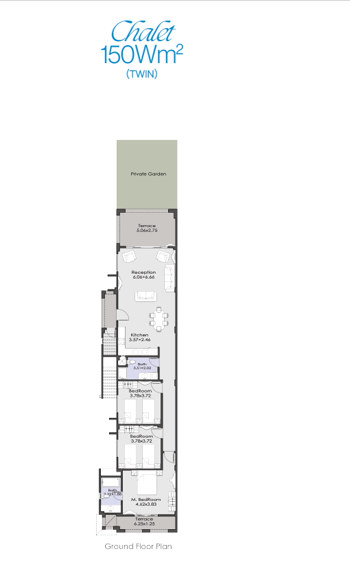 Floor plan for chalet at La Vista Bay East