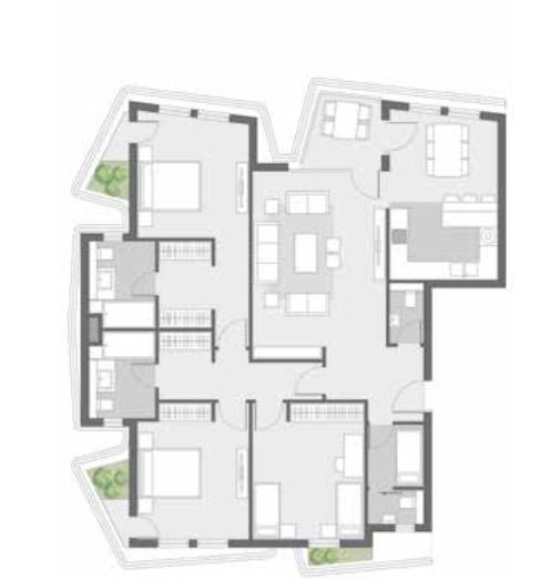 Floor plan for apartment at Badya