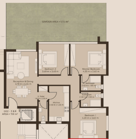Floor plan for apartment at The Crest
