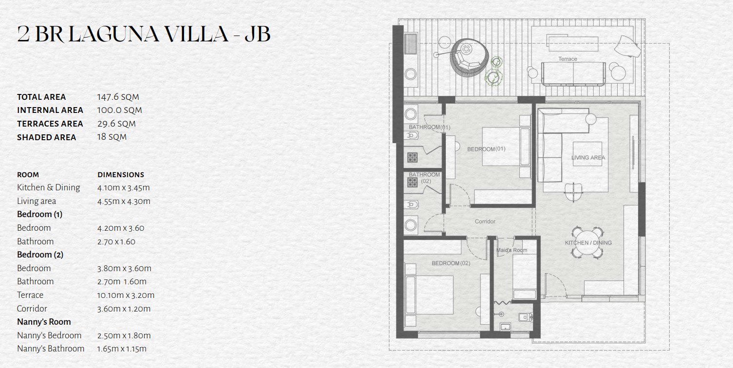 Floor plan for villa at The Med