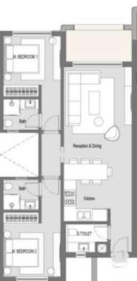 Floor plan for chalet at Hacienda Waters