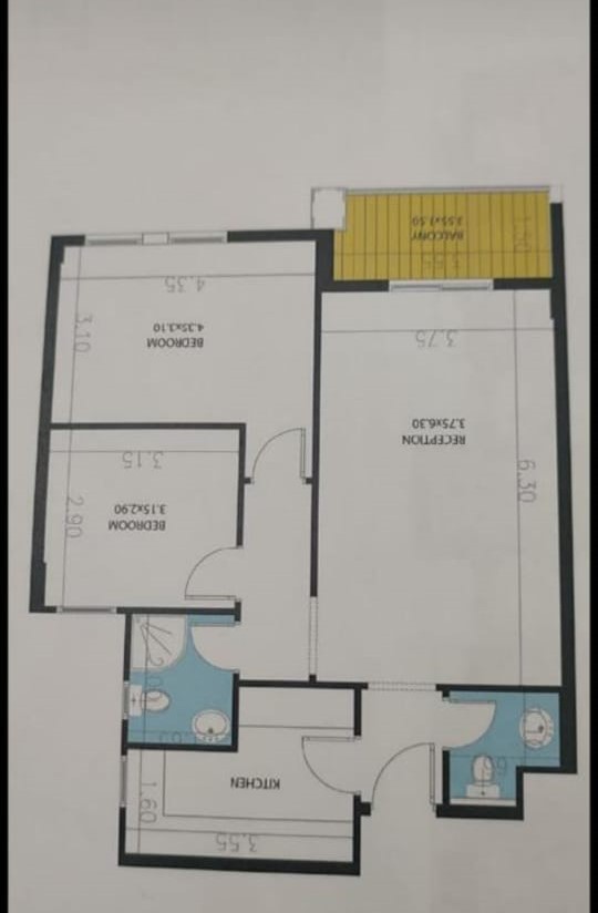 Floor plan for apartment at Nyoum October