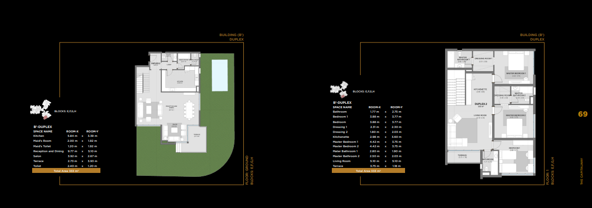 Floor plan for duplex at The Capitalway
