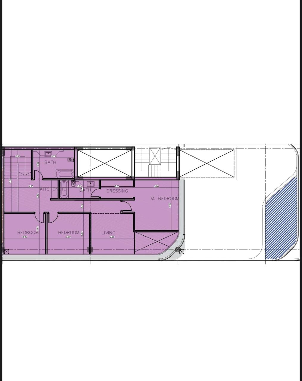 Floor plan for penthouse at Bloomfields