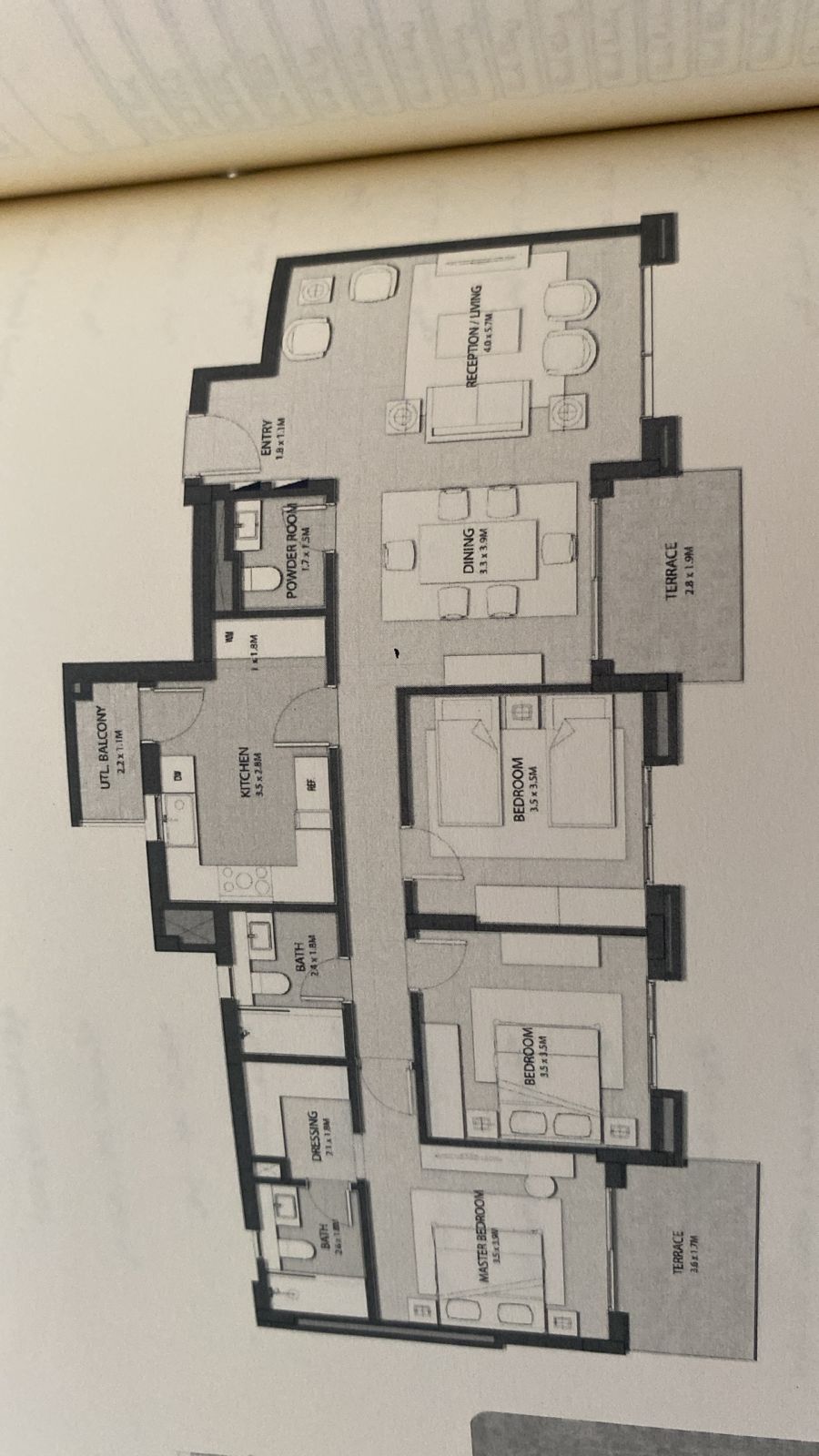 Floor plan for apartment at City Gate