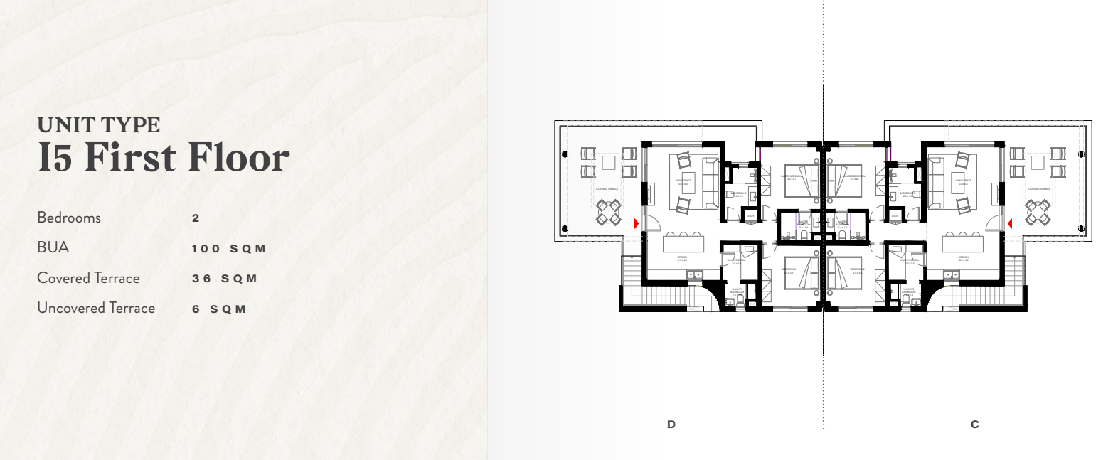 Floor plan for chalet at R6-Bougainvillea
