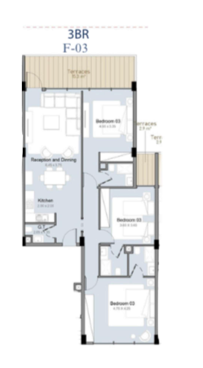 Floor plan for chalet at Bianchi Ilios