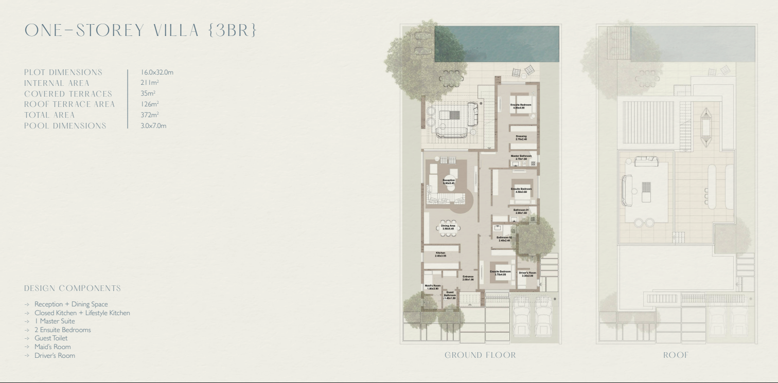Floor plan for villa at The Med