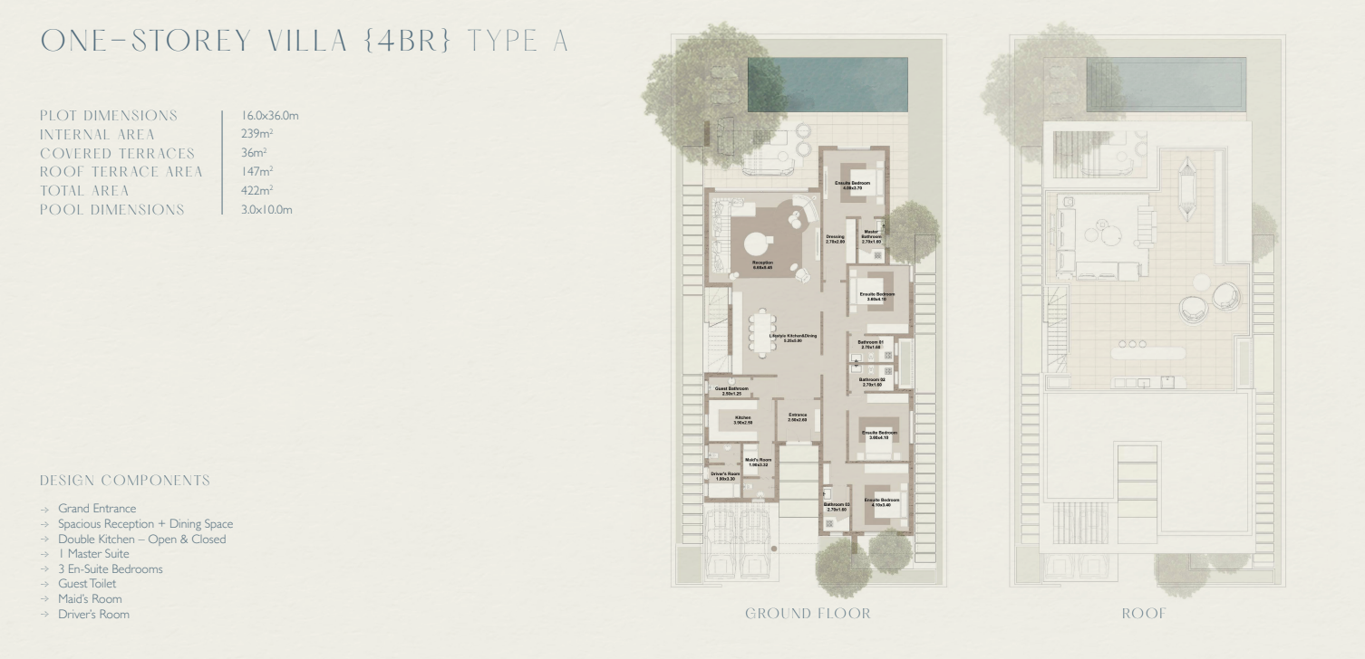 Floor plan for villa at The Med