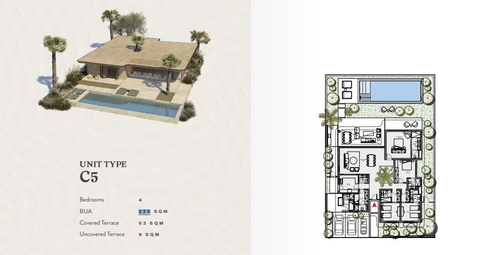 Floor plan for villa at R5-Acacia