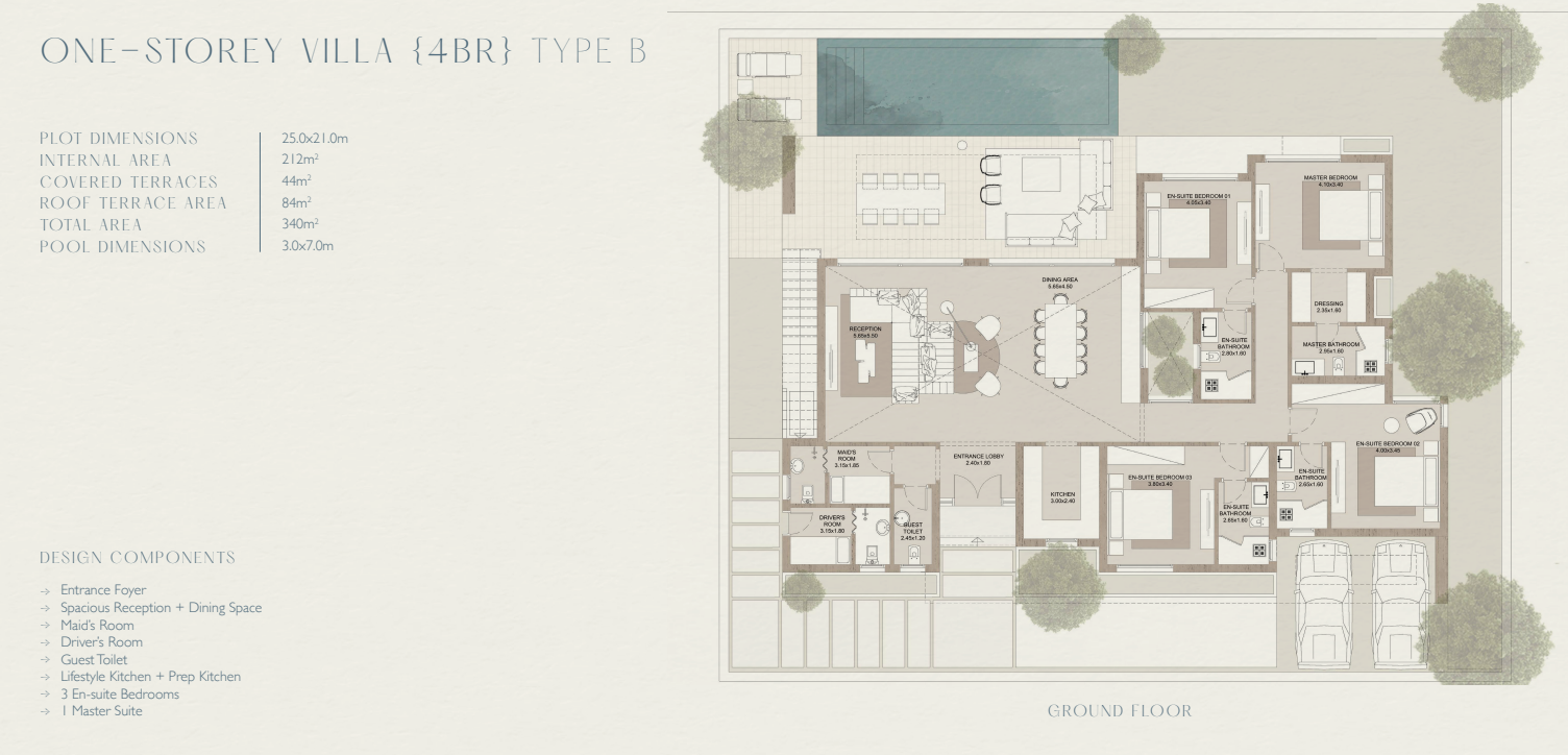Floor plan for villa at The Med