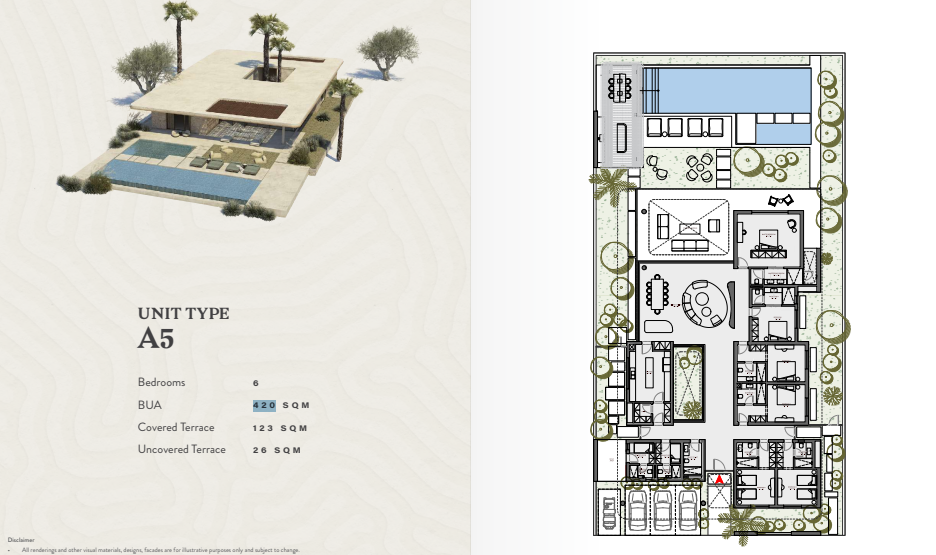 Floor plan for villa at R5-Acacia