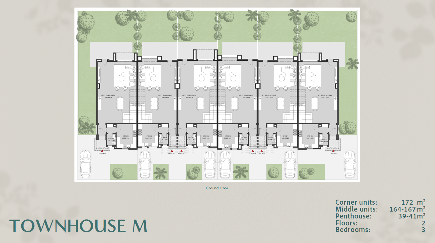 Floor plan for townhouse at O West Orascom