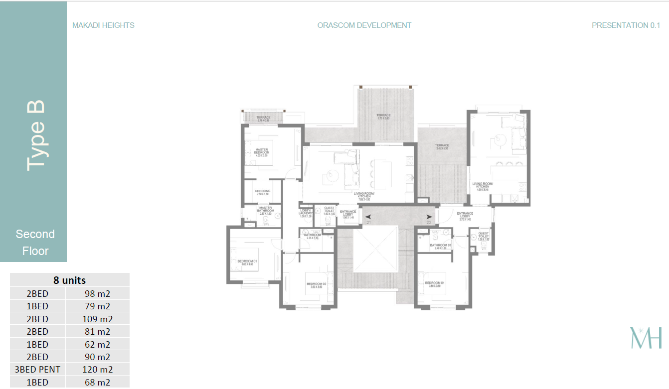 Floor plan for apartment at Town Walk