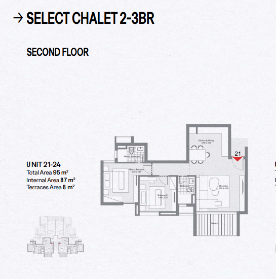 Floor plan for chalet at Geo The Med