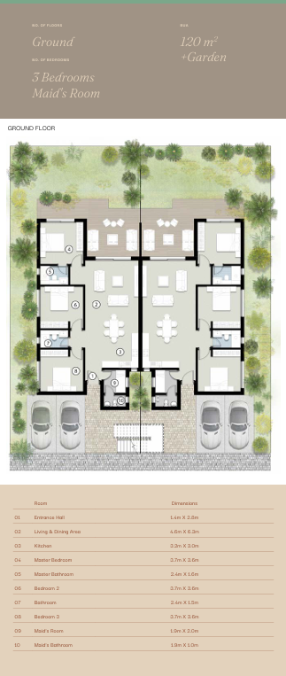 Floor plan for chalet at Silvertown Silversands