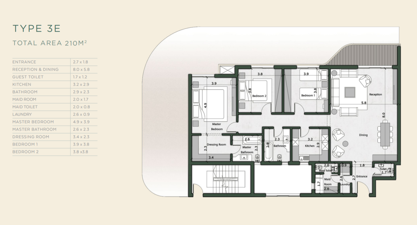 Floor plan for apartment at Bloomfields