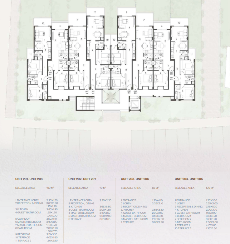 Floor plan for chalet at El Masyaf