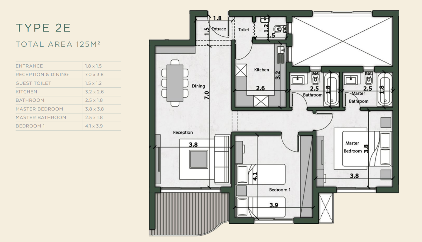 Floor plan for apartment at Bloomfields