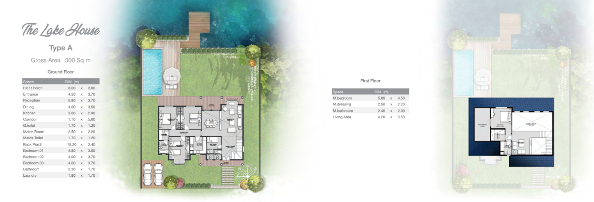 Floor plan for villa at Mountain View 3