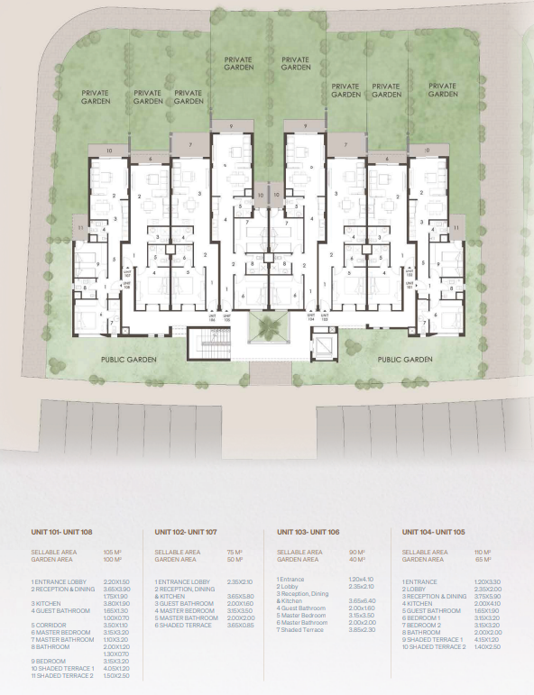 Floor plan for chalet at El Masyaf