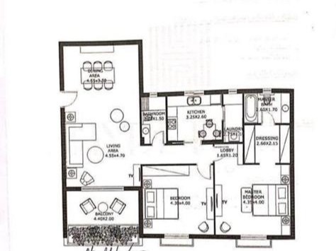 Floor plan for apartment at Hyde Park