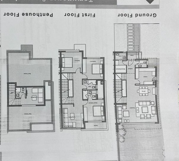 Floor plan for townhouse at Badya