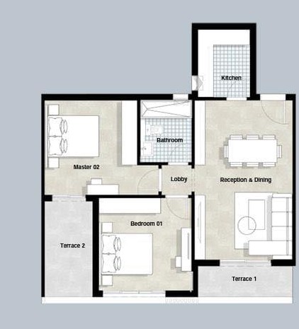 Floor plan for apartment at La Colina