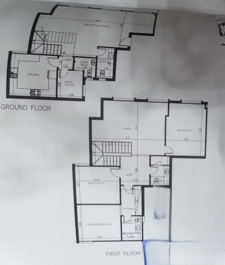 Floor plan for duplex at Parklane