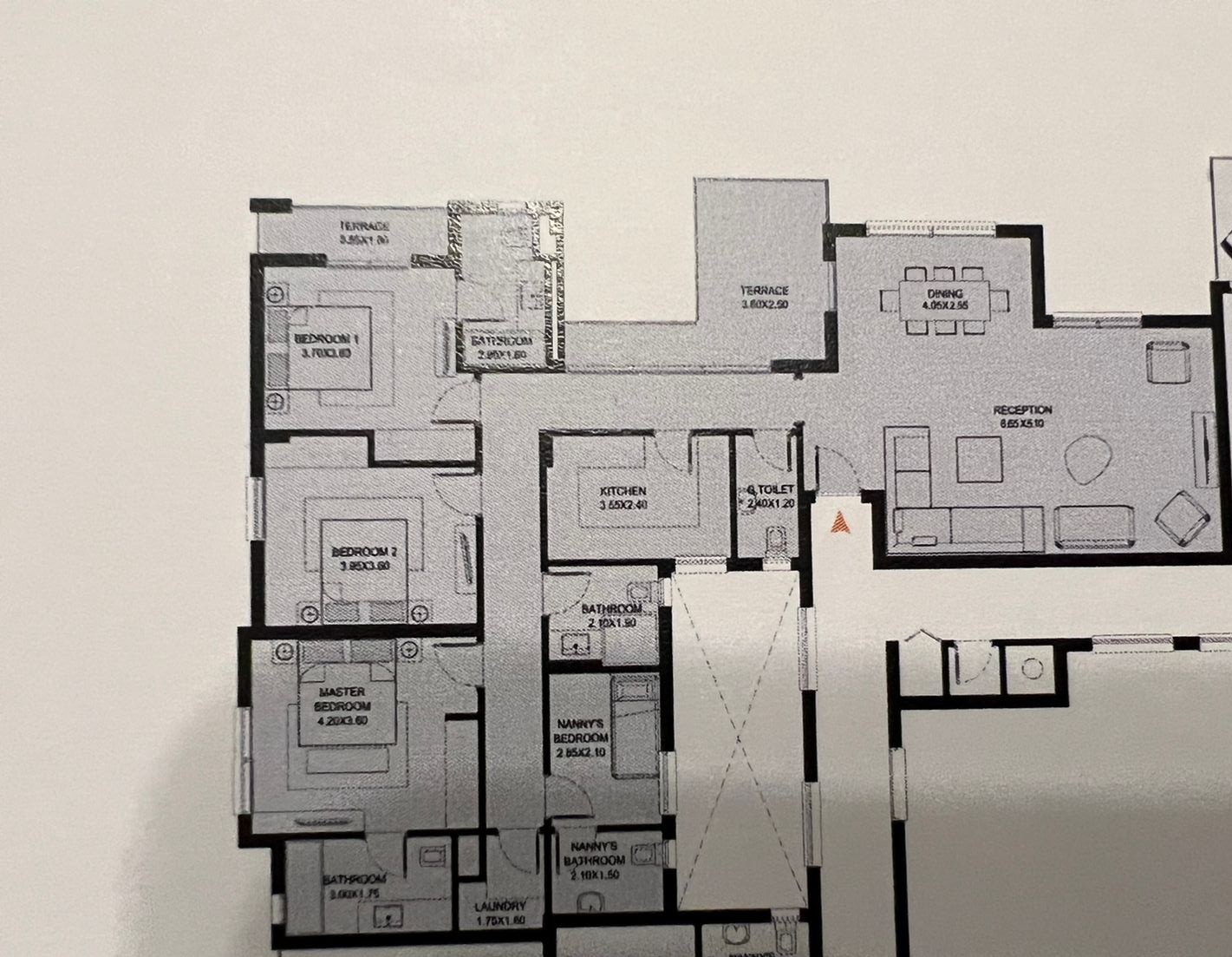 Floor plan for apartment at O West Orascom