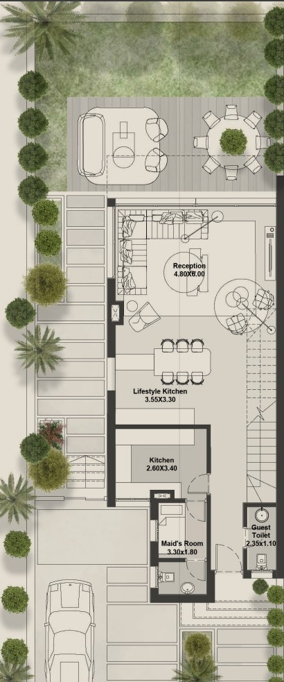 Floor plan for townhouse at Hills of One