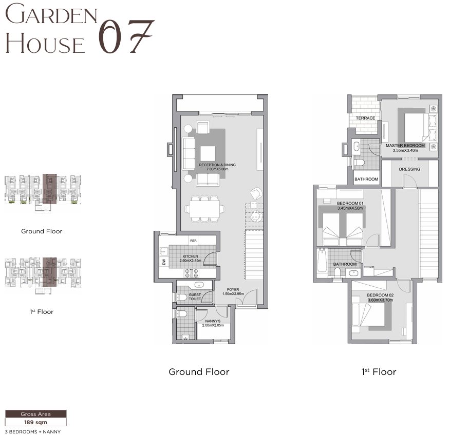 Floor plan for duplex at Karmell New Zayed
