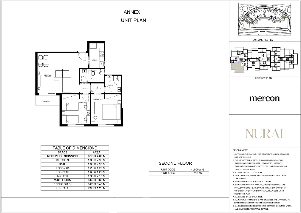 Floor plan for apartment at Nurai