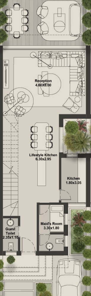 Floor plan for townhouse at Hills of One