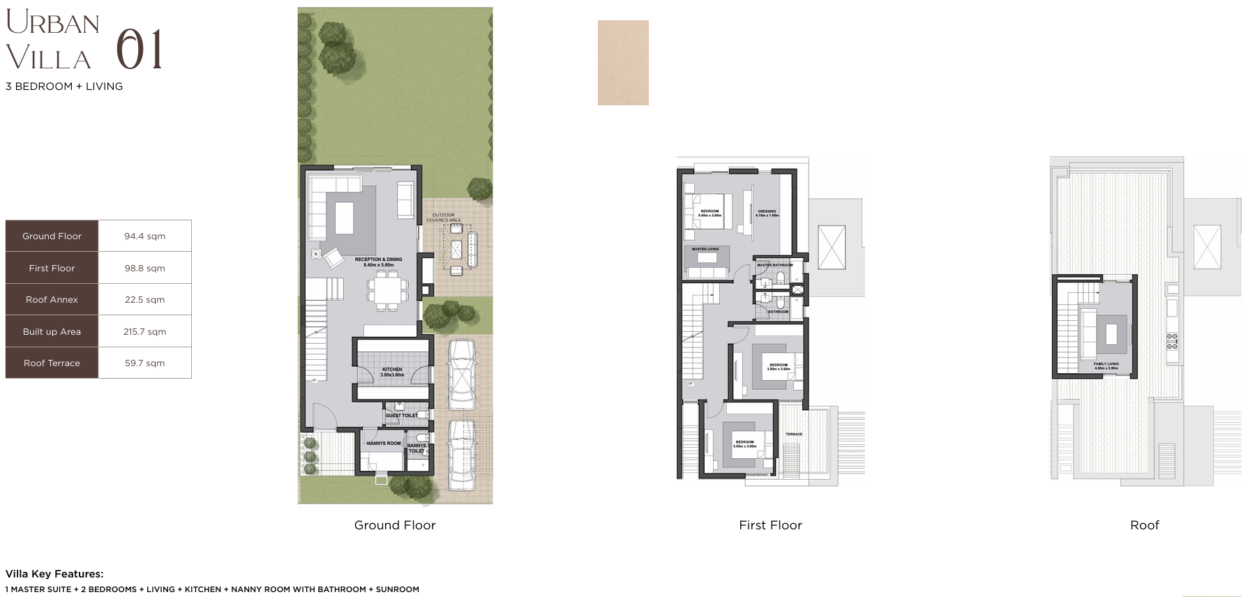 Floor plan for villa at Karmell New Zayed