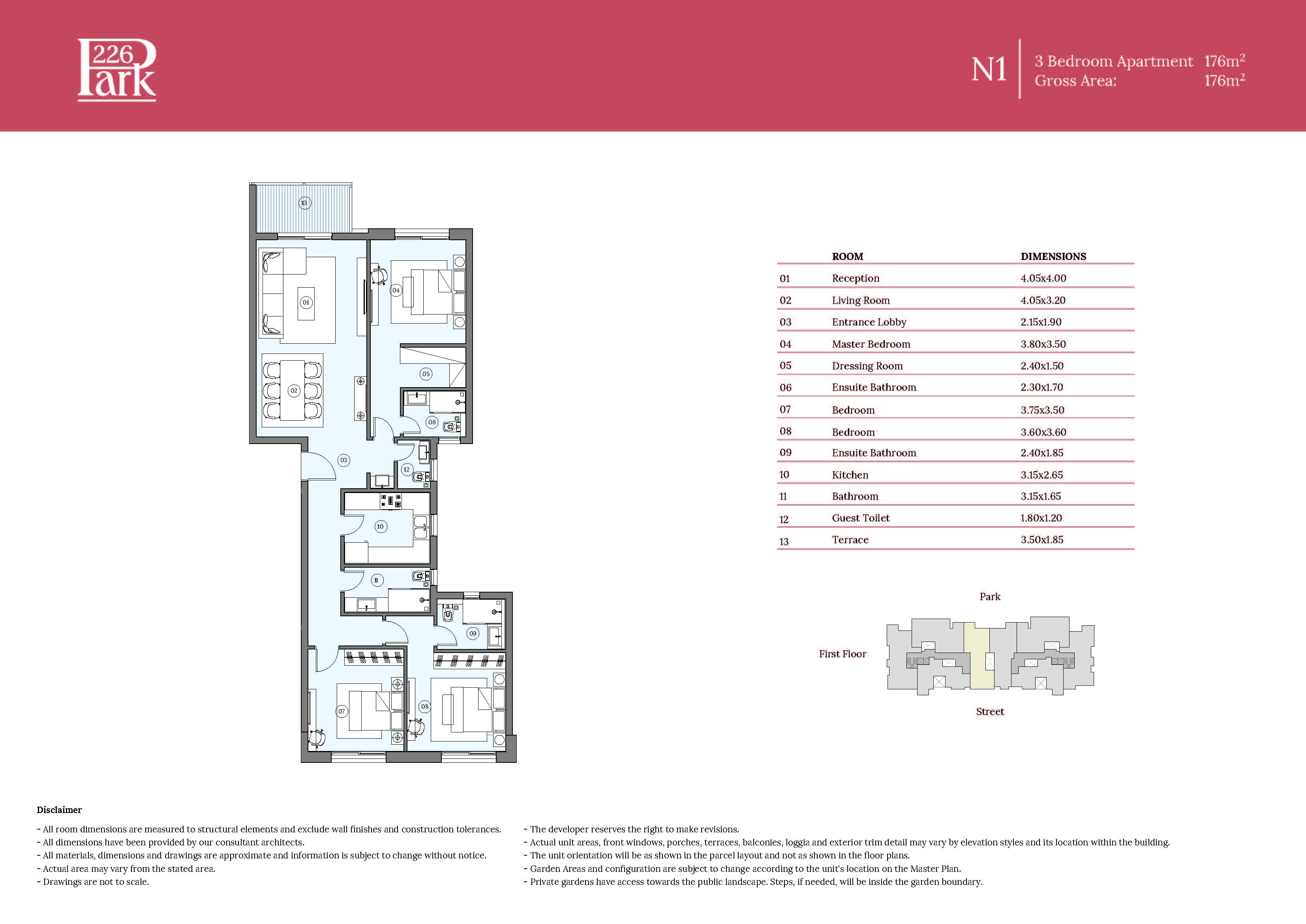 Floor plan for apartment at Haptown Park 226