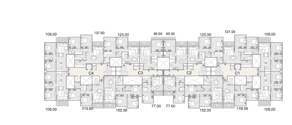 Floor plan for apartment at La Colina East