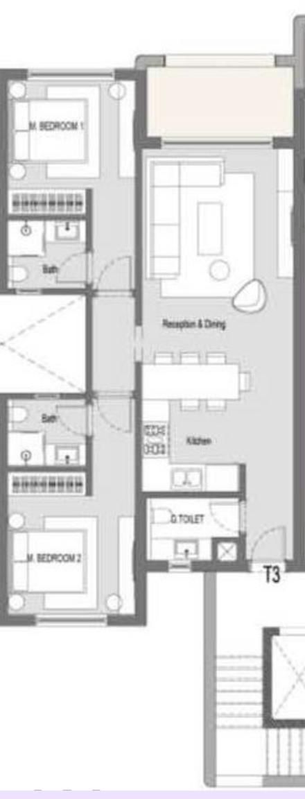 Floor plan for chalet at Hacienda Waters