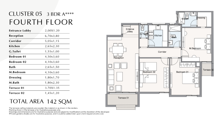 Floor plan for apartment at Oak Residences-Stone Park
