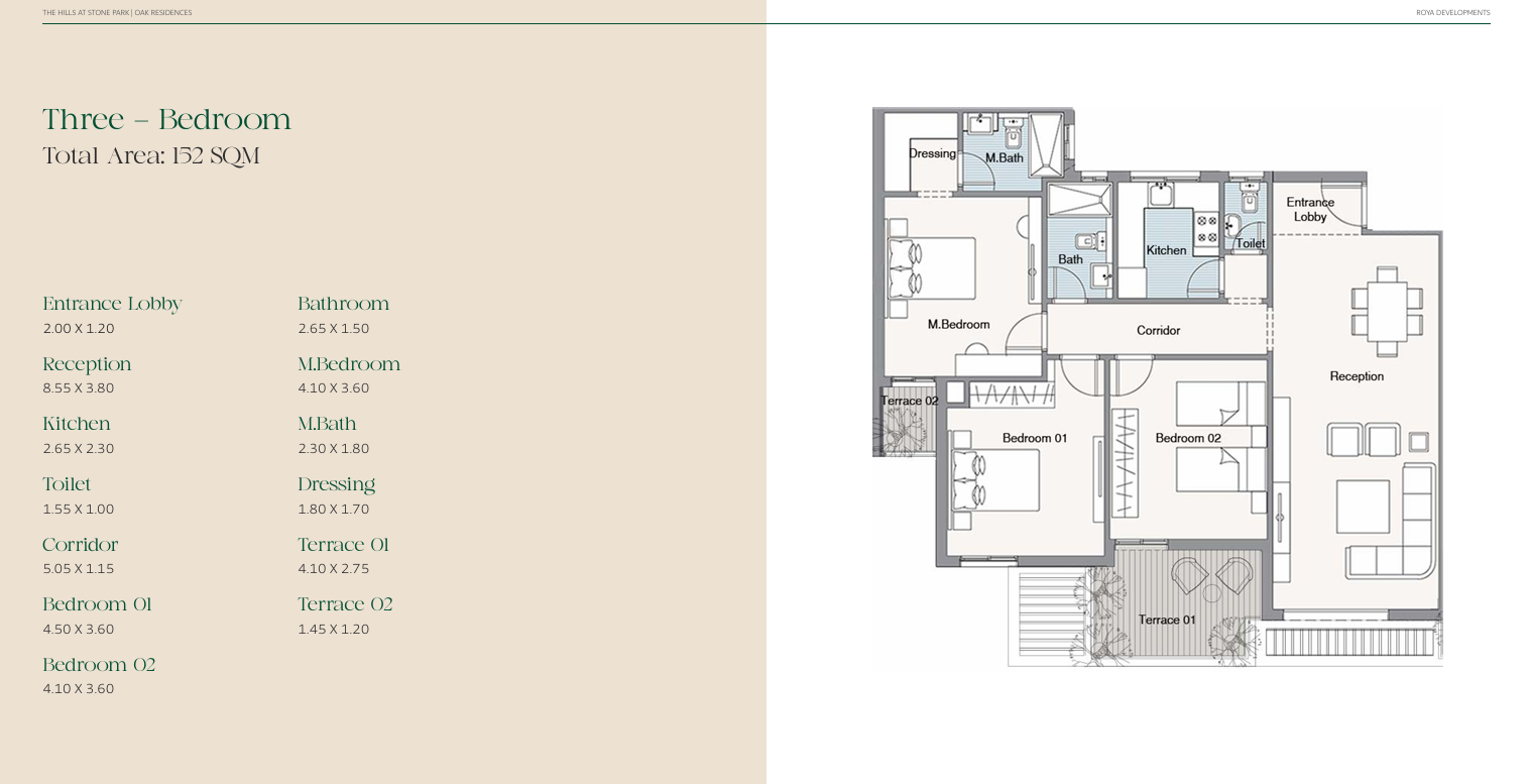 Floor plan for apartment at Oak Residences-Stone Park